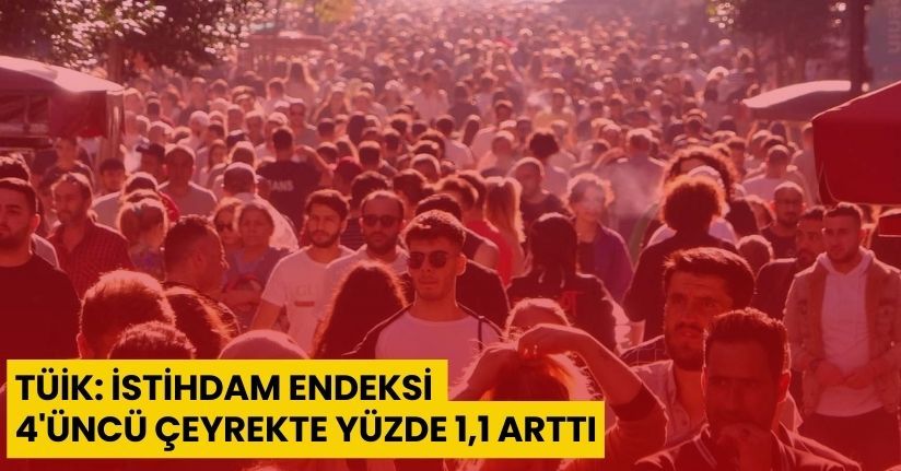 TÜİK: İstihdam endeksi 4'üncü çeyrekte yüzde 1,1 arttı