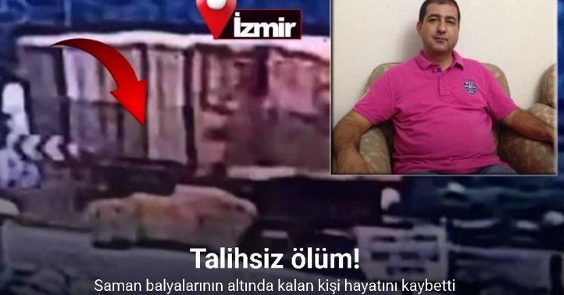 Saman balyalarının altında kalan kişinin ölüm anı kamerada
