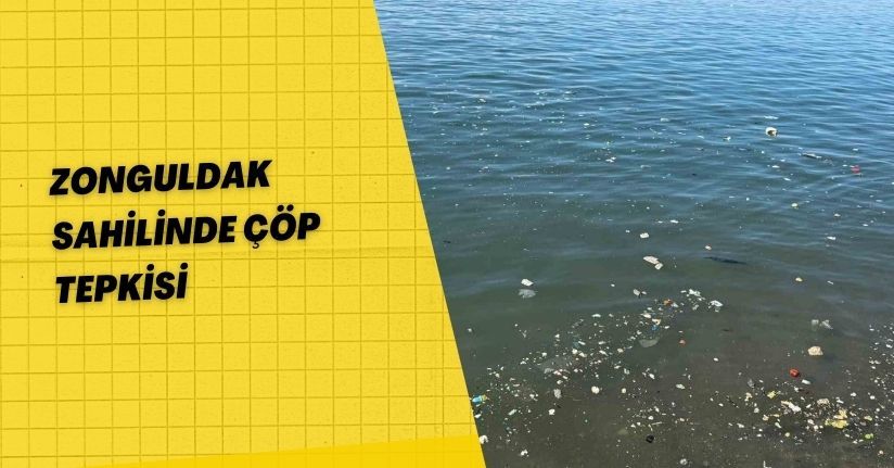Zonguldak sahilinde çöp tepkisi