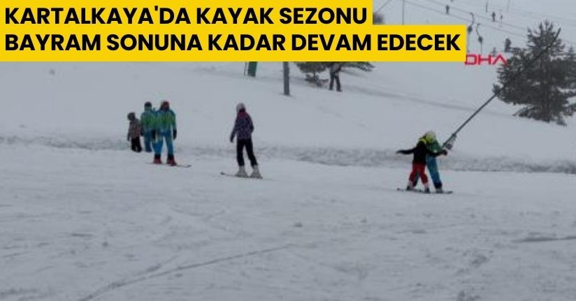 Kartalkaya'da kayak sezonu, bayram sonuna kadar devam edecek