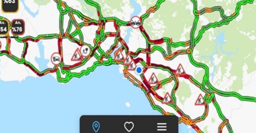 İstanbul'da haftanın ilk iş gününde trafik yoğunluğu