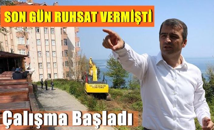 Kordonda Halka ve Belediyeye İnat...İnşaata Devam...