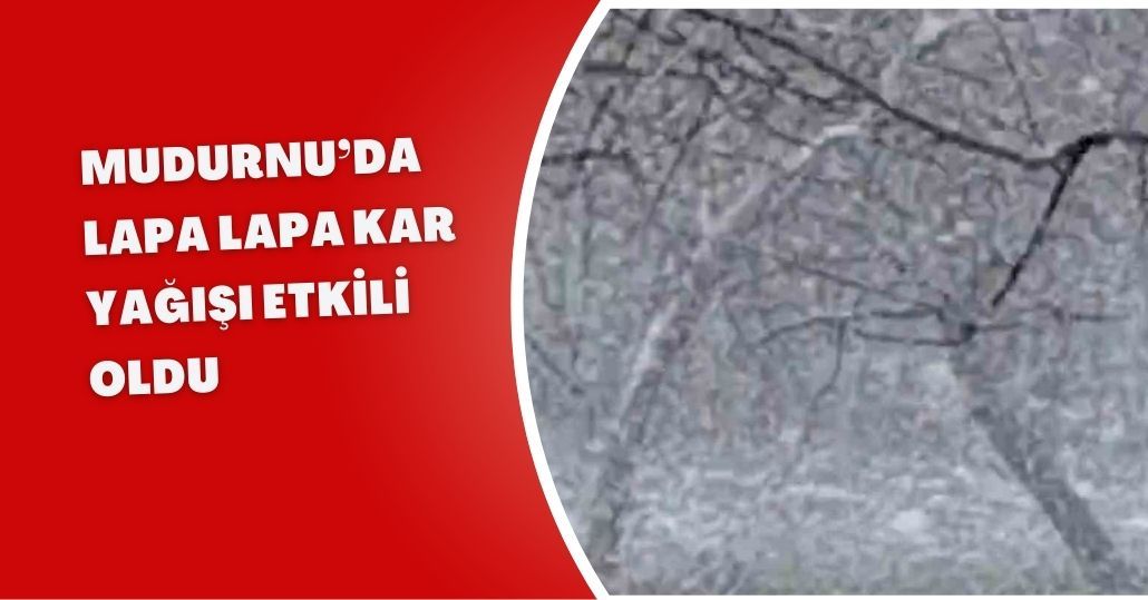 Mudurnu’da lapa lapa kar yağışı etkili oldu