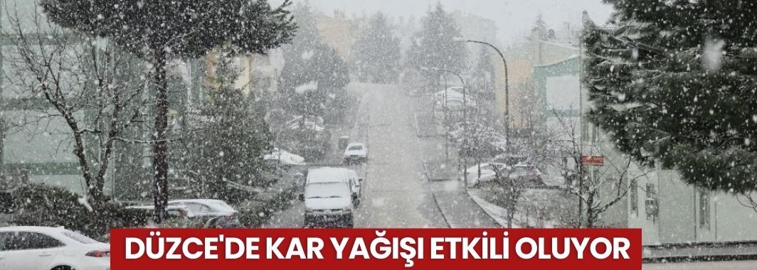 Düzce'de Kar Yağışı Etkili Oluyor