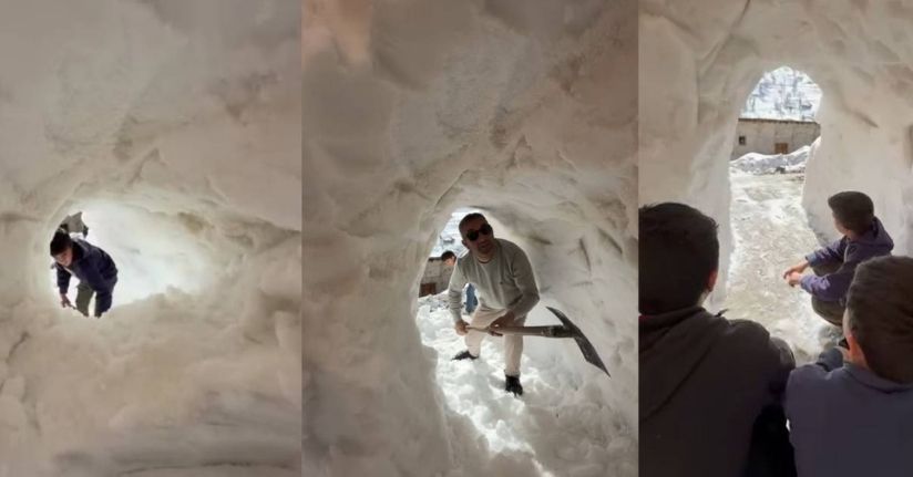 Bahçesaraylılar açtıkları kar tünelleriyle günlük hayatlarını sürdürüyorBahçesaraylılar açtıkları kar tünelleriyle günlük hayatlarını sürdürüyor