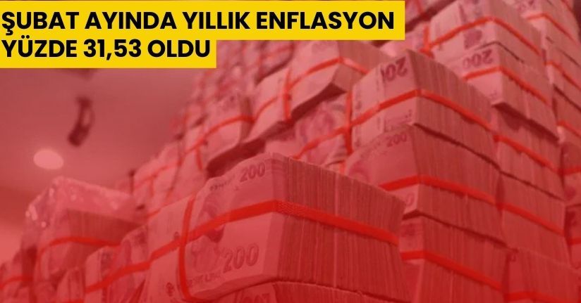 Şubat ayında yıllık enflasyon yüzde 31,53 old