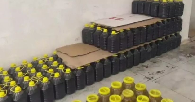 Mersin'de depoda 4,5 ton sahte zeytinyağı ele geçirildi