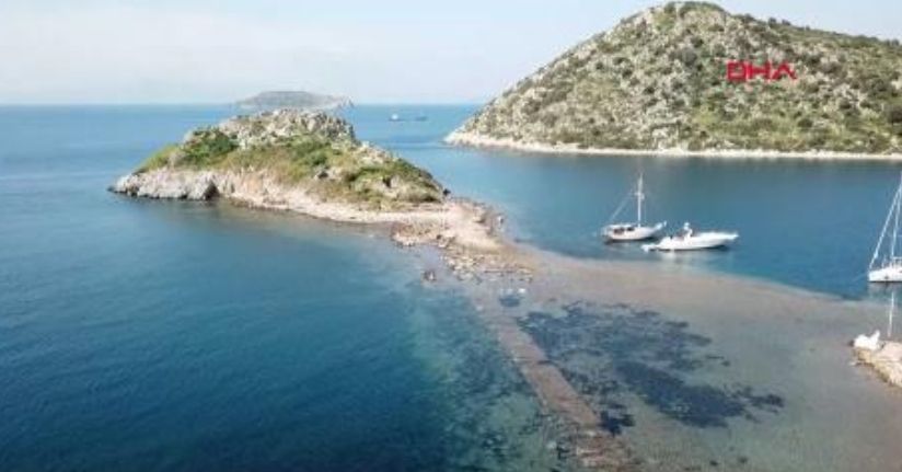 Bodrum'da deniz çekildi, tarihi 'Kral Yolu' ortaya çıktı