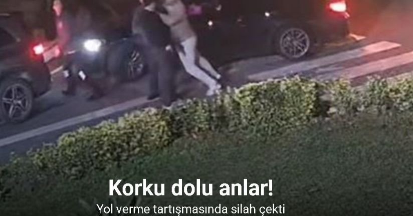Beylikdüzü’nde yol verme tartışmasında silah çekti; o anlar kamerada