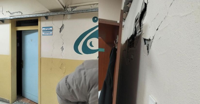 Tokat’ta 5,5 büyüklüğündeki deprem okul duvarlarını çatlattı