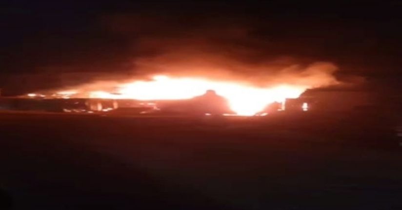 Bursa'da küçükbaş çiftliğinde yangın