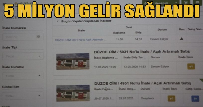 5 Milyonluk orman emvali e-satış ile satıldı