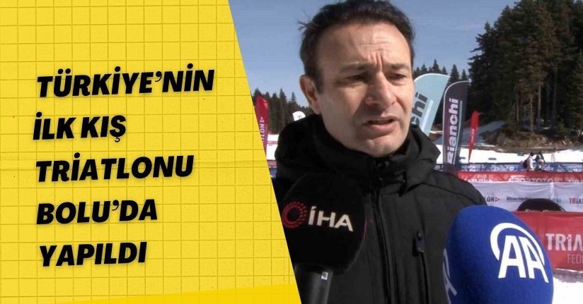 Türkiye’nin ilk kış triatlonu Bolu’da yapıldı