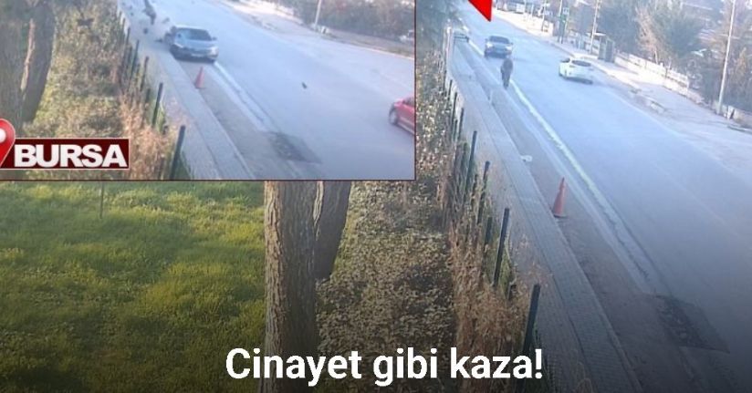 Cinayet gibi kaza güvenlik kamerasında