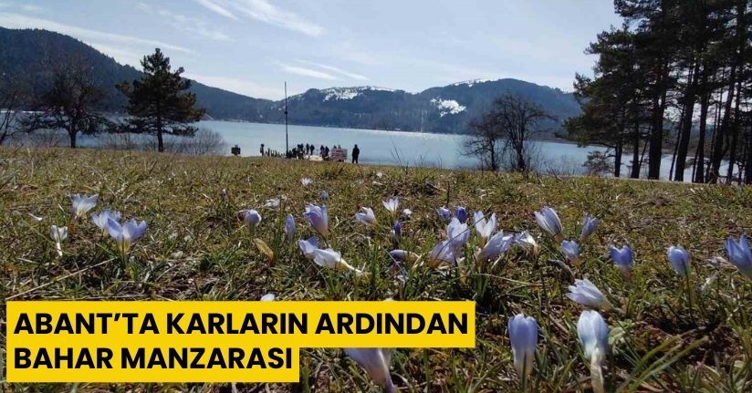 Abant’ta karların ardından bahar manzarası