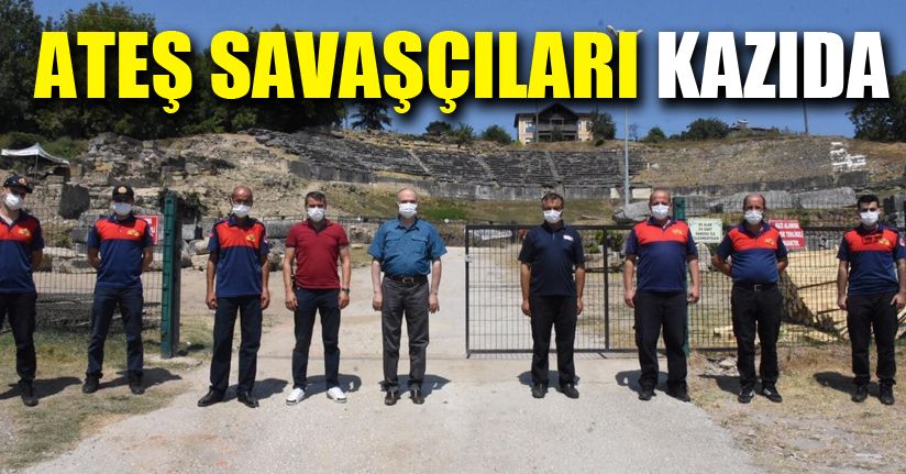 Kazı çalışması bu kez ateş savaşçıları yaptı