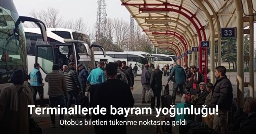 Bursa Şehirlerarası Otobüs Terminali’nde bayram yoğunluğu başladı