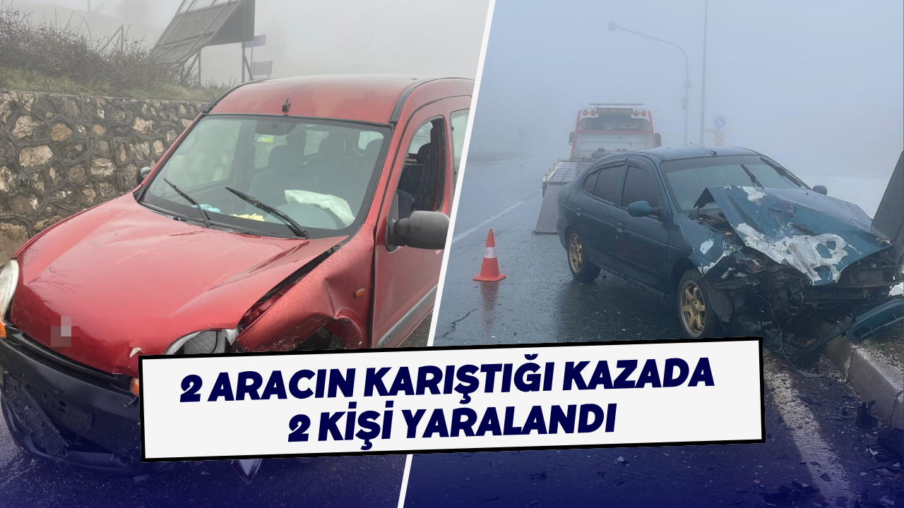 2 Aracın Karıştığı Kazada 2 Kişi Yaralandı