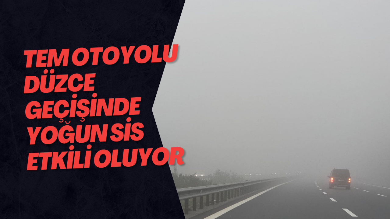 TEM Otoyolu Düzce Geçişinde Yoğun Sis Etkili Oluyor