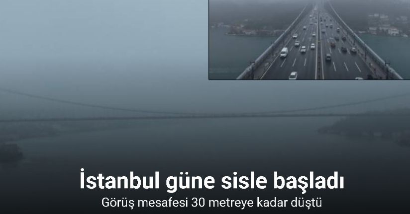 15 Temmuz Şehitler Köprüsü’nde havadan sis manzarası