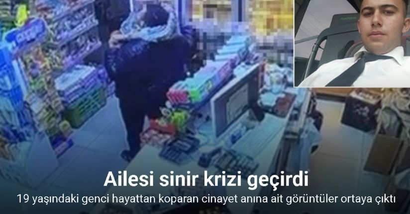 Markette 19 yaşındaki genci hayattan koparan cinayet anına ait görüntüler ortaya çıktı