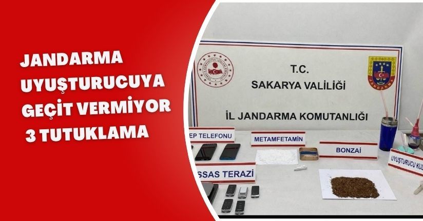 Jandarma uyuşturucuya geçit vermiyor: 3 tutuklama
