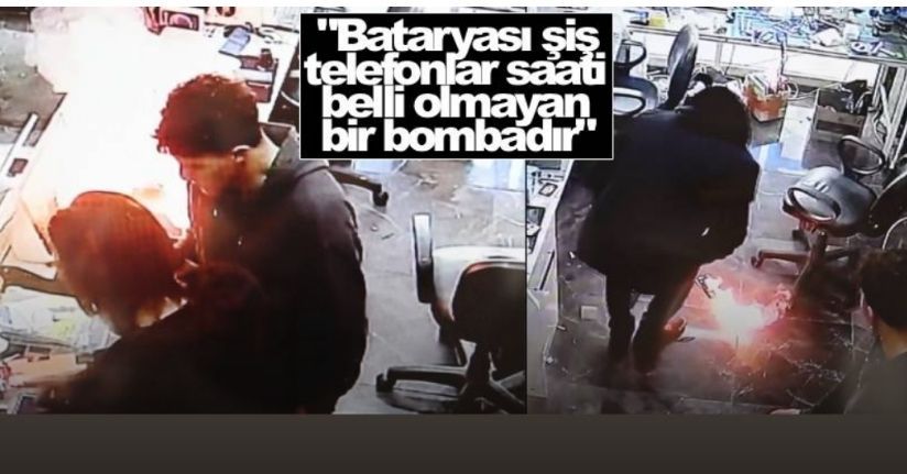 Cep telefonu bomba gibi patlayıp alev aldı: O anlar kamerada
