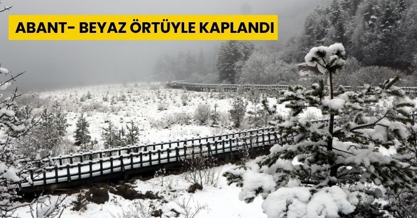 Abant, beyaz örtüyle kaplandı