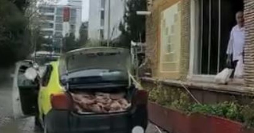 Taksinin bagajında et sevkiyatı yapan işletmeye ceza