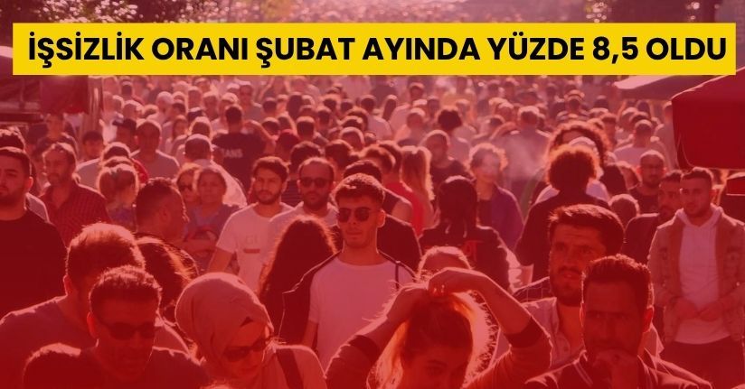 İşsizlik oranı Şubat ayında yüzde 8,5 oldu