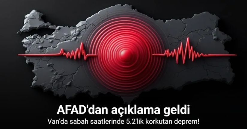 Van’da 5.2 büyüklüğünde deprem