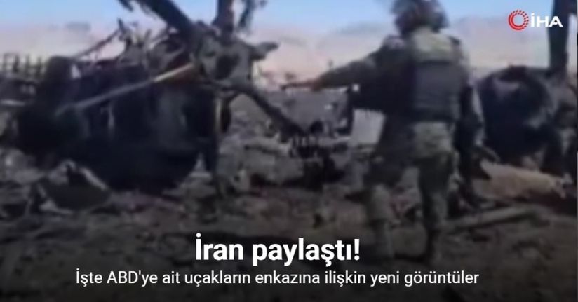 İran'da düşürülen ABD'ye ait uçakların enkazına ilişkin yeni görüntüler paylaşıldı