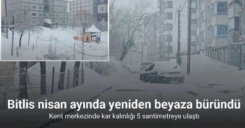 Bitlis nisan ayında yeniden beyaza büründü