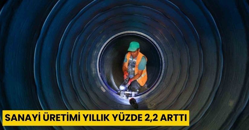 Sanayi üretimi yıllık yüzde 2,2 arttı