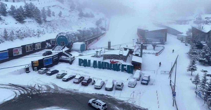 Palandöken’de kar kalınlığı 210 santimetreye ulaştı
