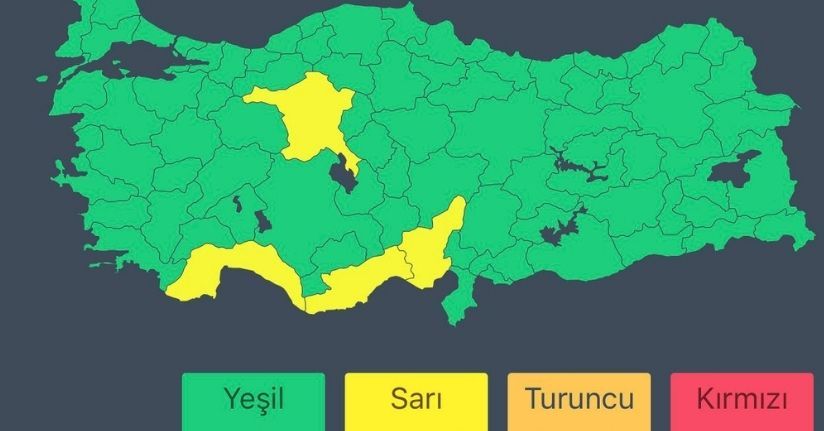 Akdeniz Bölgesi ve Ankara çevreleri için sağanak uyarısıAkdeniz Bölgesi ve Ankara çevreleri için sağanak uyarısı