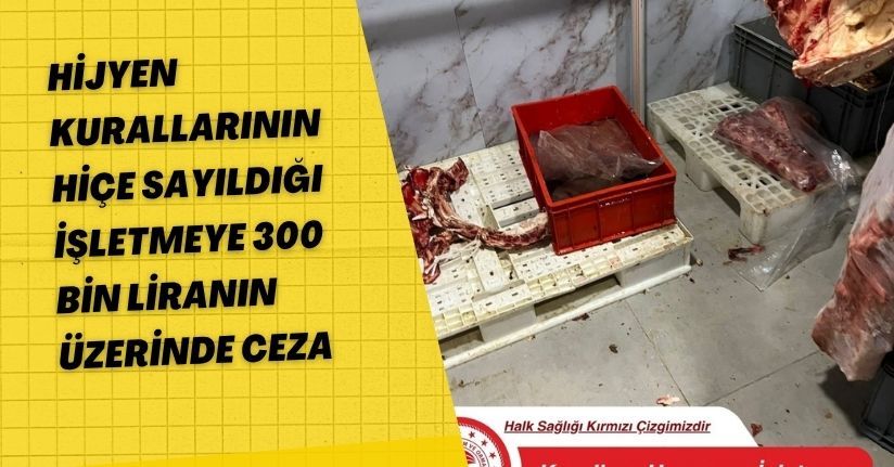 Hijyen kurallarının hiçe sayıldığı işletmeye 300 bin liranın üzerinde ceza
