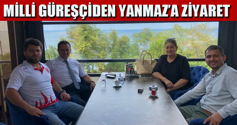 Milli güreşçiden Başkan Yanmaz’a ziyaret