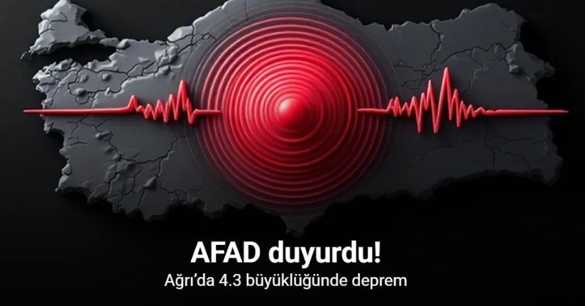 Ağrı’da 4.3 büyüklüğünde deprem