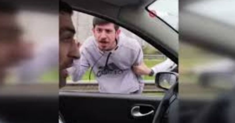 Aracıyla sürücünün yolunu kesen şahsa 180 bin lira ceza kesilip, ehliyetine 60 gün süreyle el konuldu