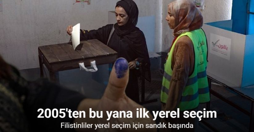 Filistinliler yerel seçim için sandık başında