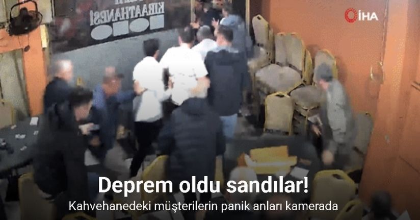 Otomobilden çıkan yüksek ses camları titretti kahvehanedekiler deprem korkusu yaşadı