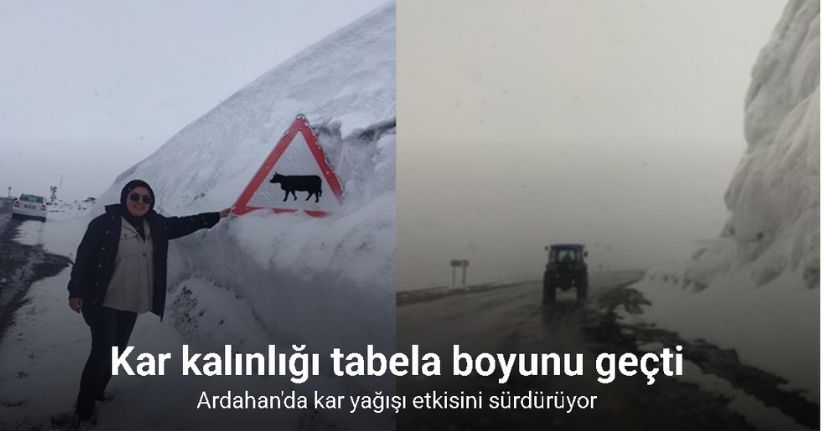 Kar kalınlığı tabela boyunu geçti