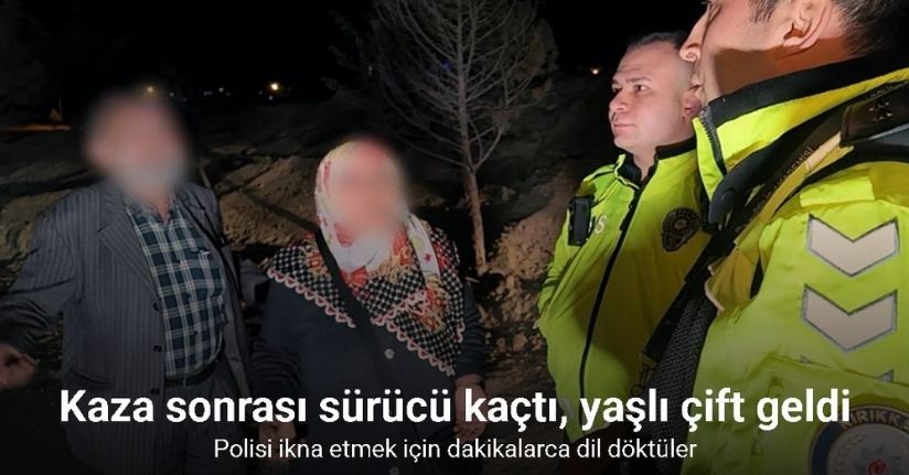 Kaza sonrası sürücü kaçtı, yaşlı çift geldi: Polisi ikna etmek için dakikalarca dil döktüler