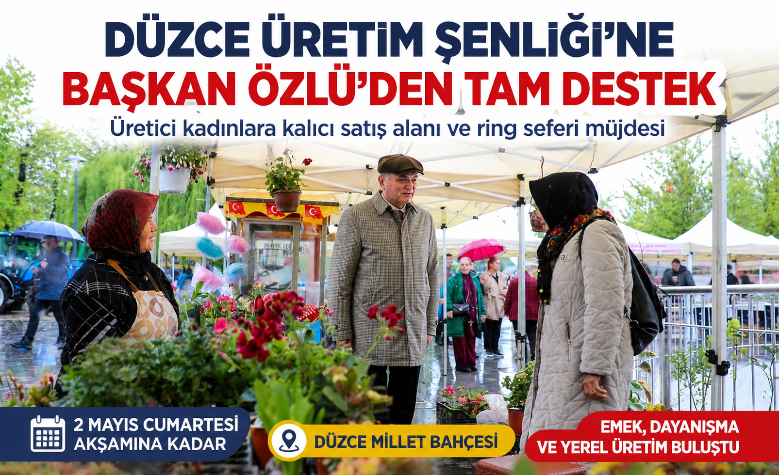 Başkan Özlü Üretim Şenliğini Ziyaret Etti
