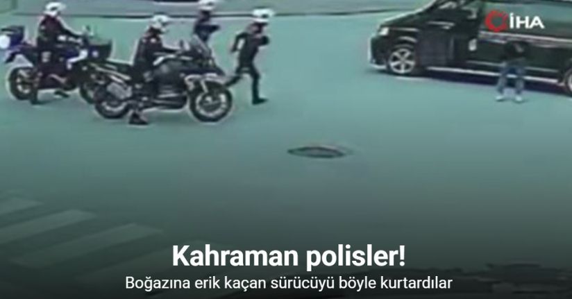 Araç sürerken boğazına erik kaçtı, hayatını Yunus polisleri kurtardı