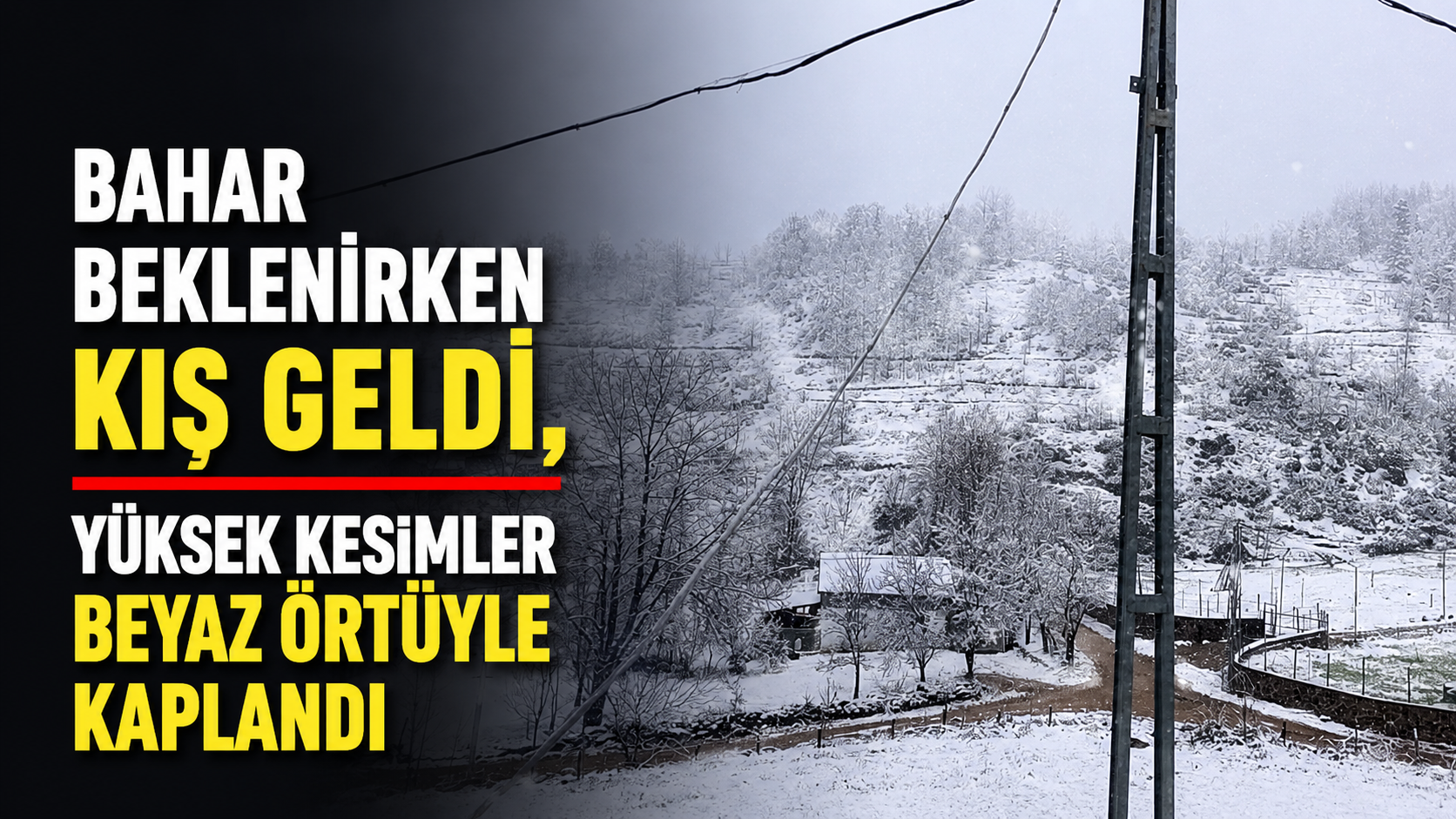  Bahar beklenirken kış geldi, yüksek kesimler beyaz örtüyle kaplandı