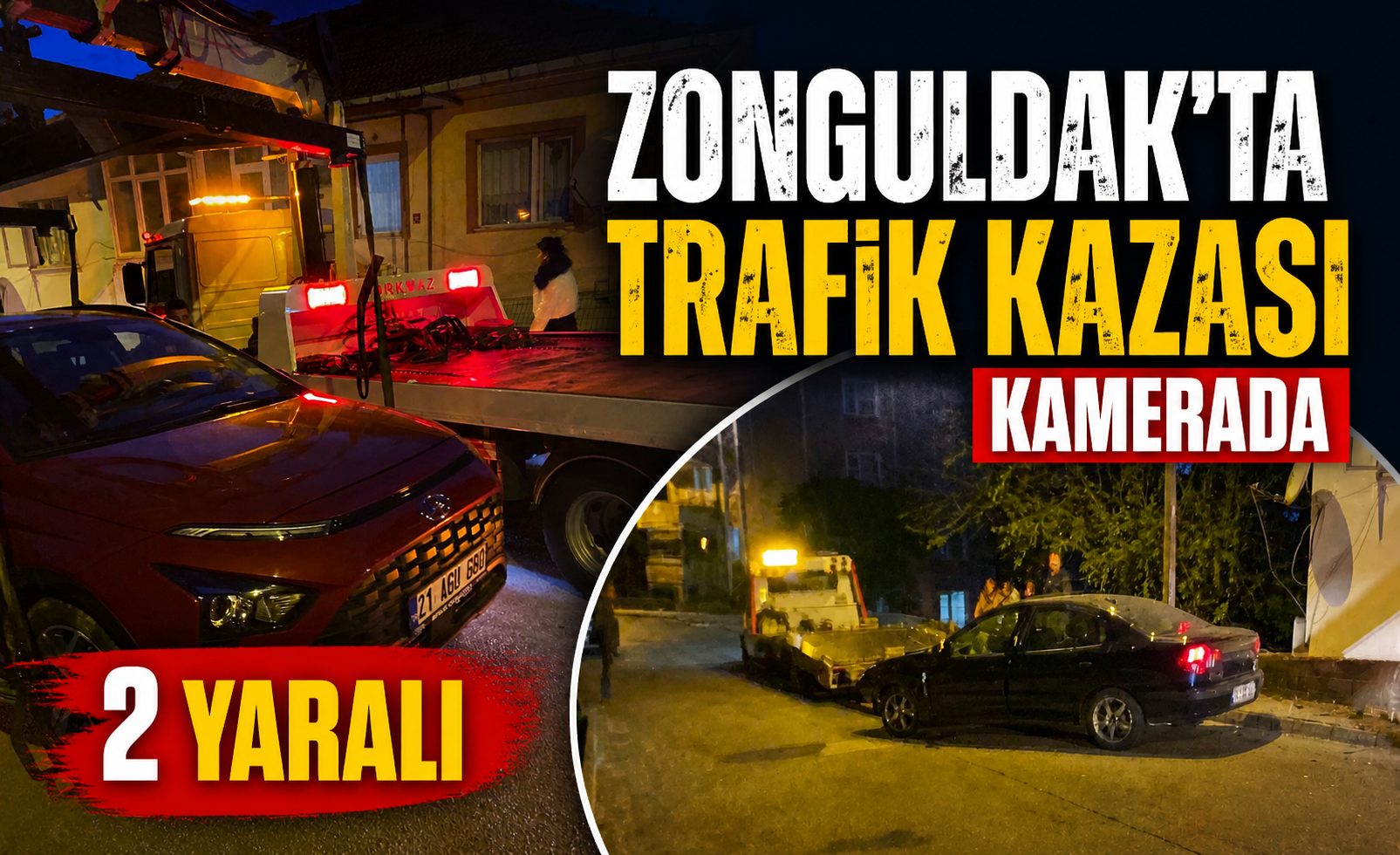 Zonguldak'ta Trafik Kazası Kamerada: 2 Yaralı