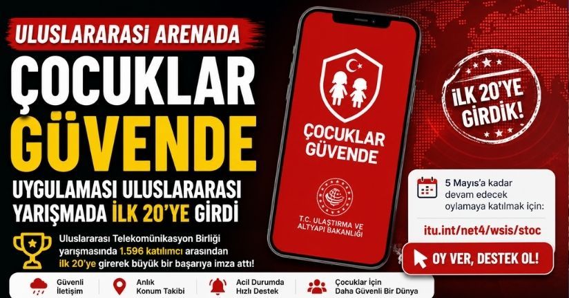'Çocuklar Güvende' uygulaması uluslararası yarışmada ilk 20'ye girdi