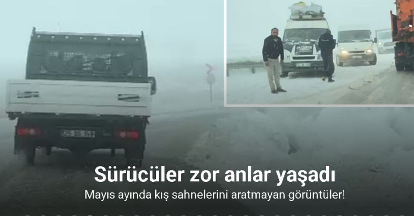 Palandöken Geçidi baharda da geçit vermedi, sürücülerin imdadına ekipler yetişti